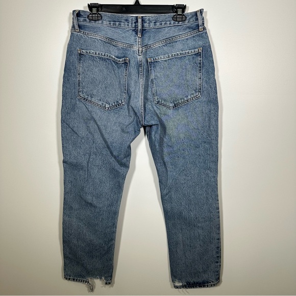 Agolde Riley High Rise Straight Crop in Frequency - Picture 11 of 16